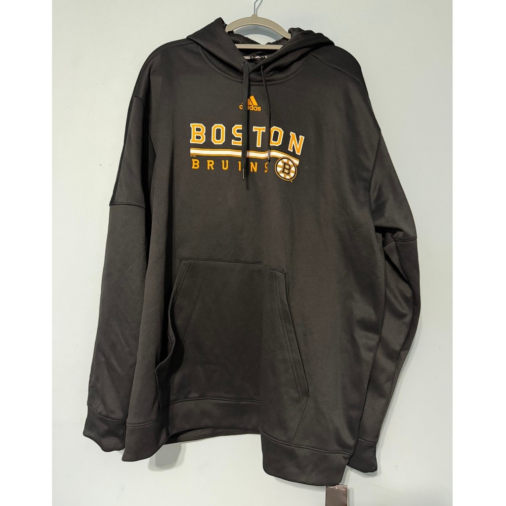 Adidas NHL Boston Bruins Men's 3XL ClimaWarm Pullover Hoodie Black 2189